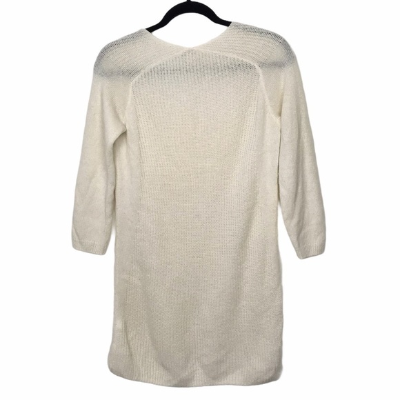 Gap Ivory Wool Blend V Neck Knit Tunic Sweater - Picture 2 of 9